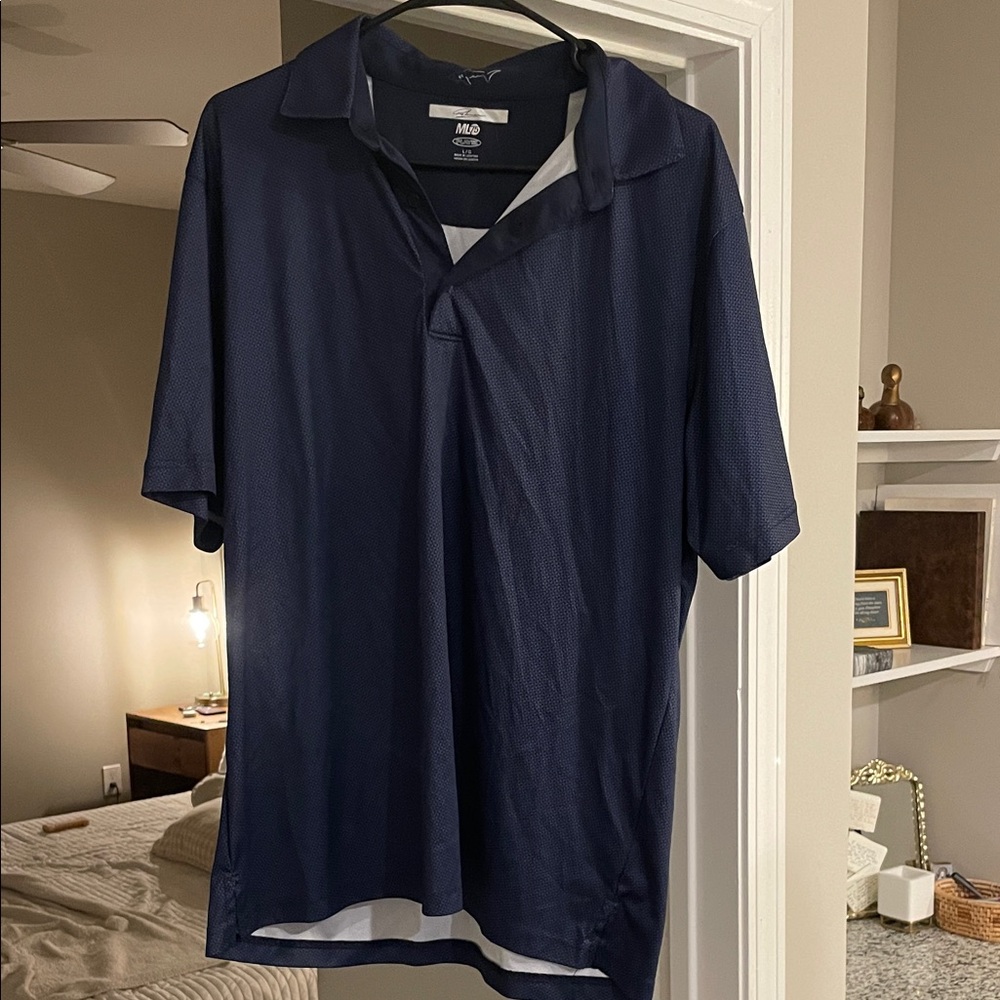 Greg Norman Men's Navy Blue Polo Shirt